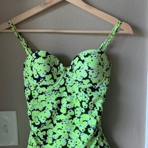JOE BOXER Neon Green One Piece Swimsuit